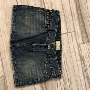 Hollister denim mini skirt
